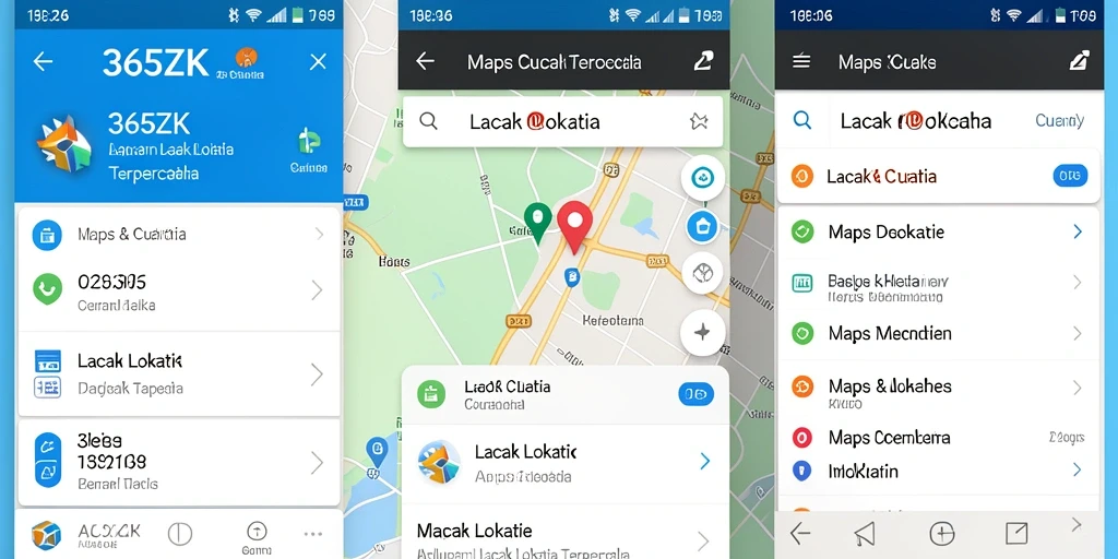 Tampilan antarmuka 365ZK untuk pelacakan lokasi yang mudah.
