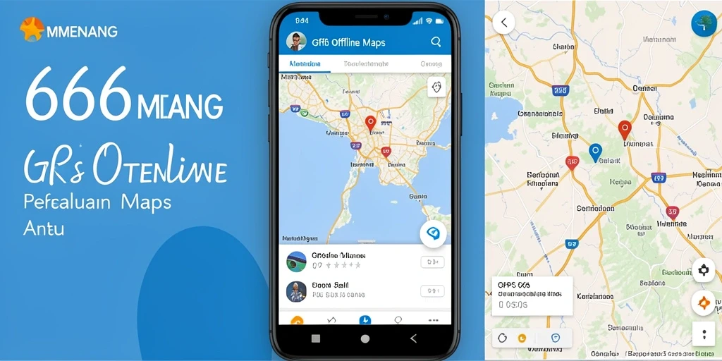 Antarmuka aplikasi GPS Offline Maps 666MENANG yang intuitif dan mudah digunakan.