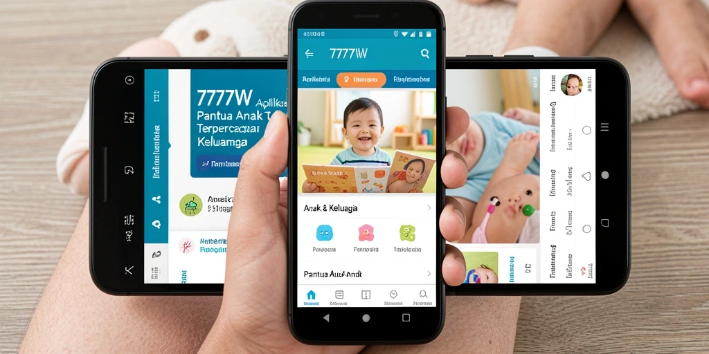 Antarmuka aplikasi 7777W untuk pemantauan anak yang intuitif.