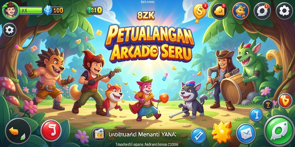 Tampilan antarmuka 8ZK yang berwarna-warni dan menarik.
