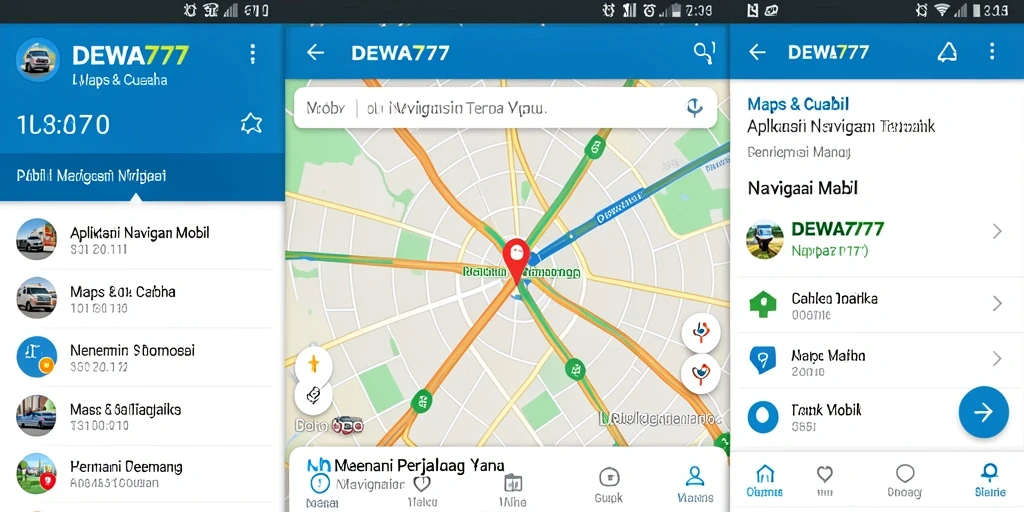 Screenshot antarmuka DEWA777 yang menunjukkan fungsi navigasi mobil.