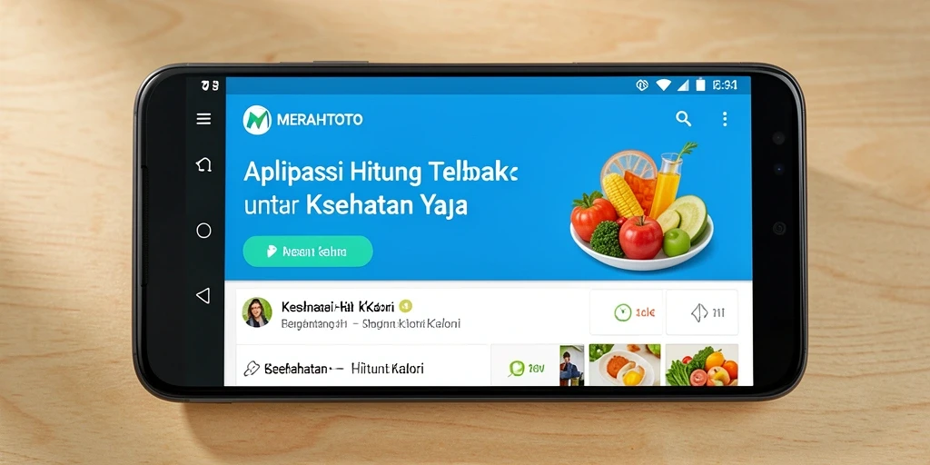 Antarmuka pengguna aplikasi MERAHTOTO untuk Hitung Kalori.