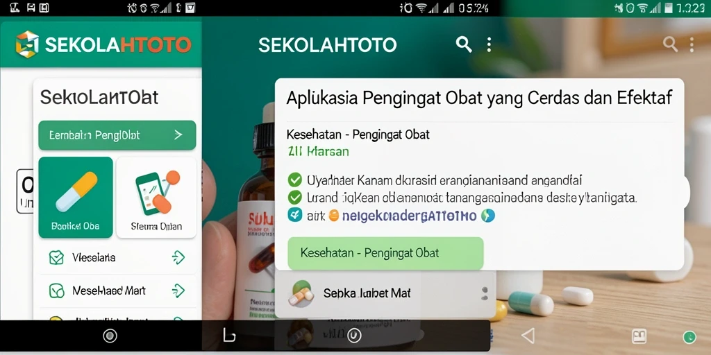 Antarmuka modern dan mudah digunakan untuk pengingat obat.